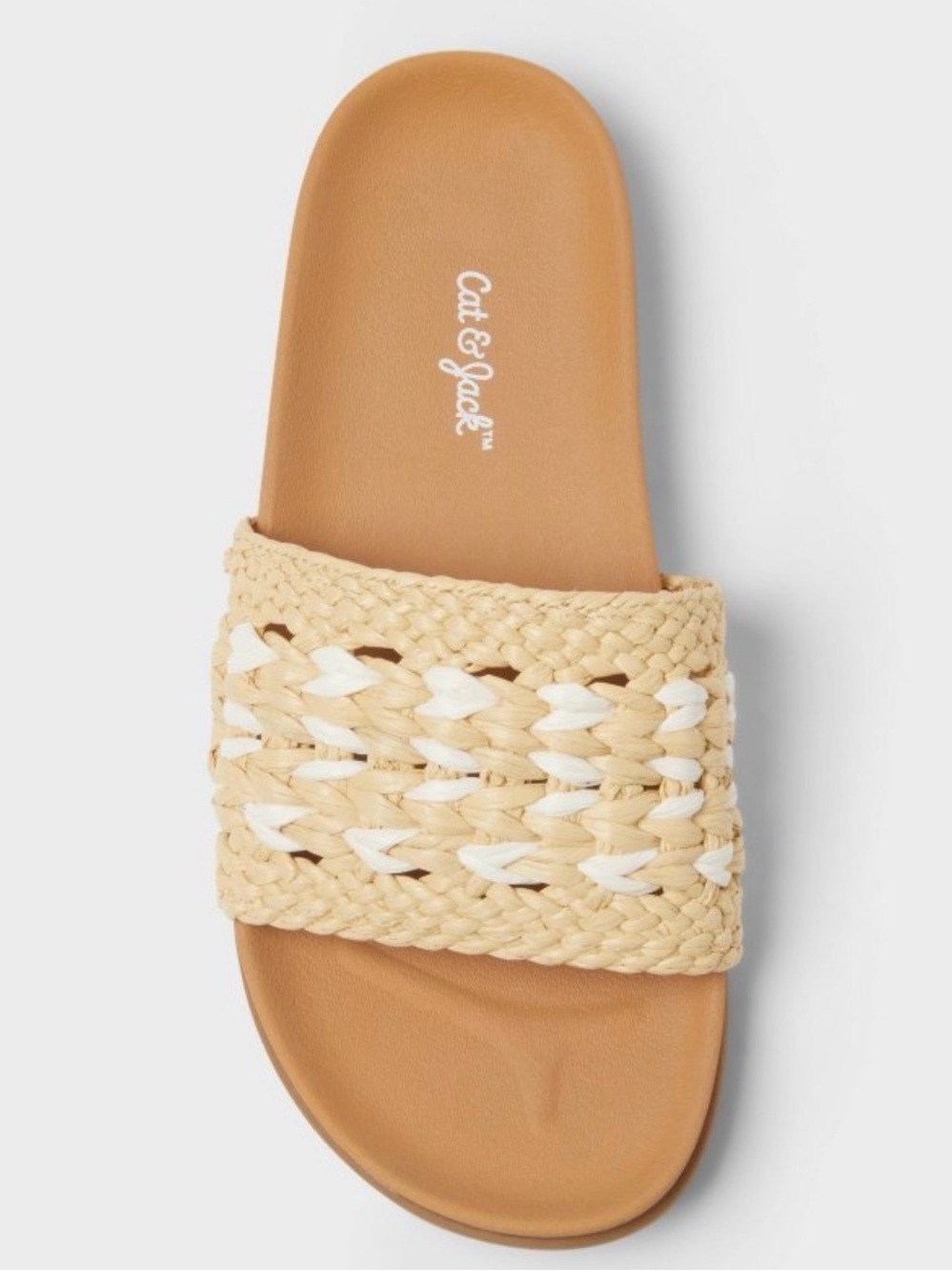 Cat & Jack Women's Tan Braided Slide Sandal - Neutral